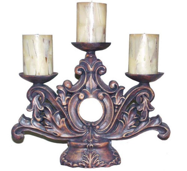 Florentine Candle holder Ornate Decor Choice of Finishes
